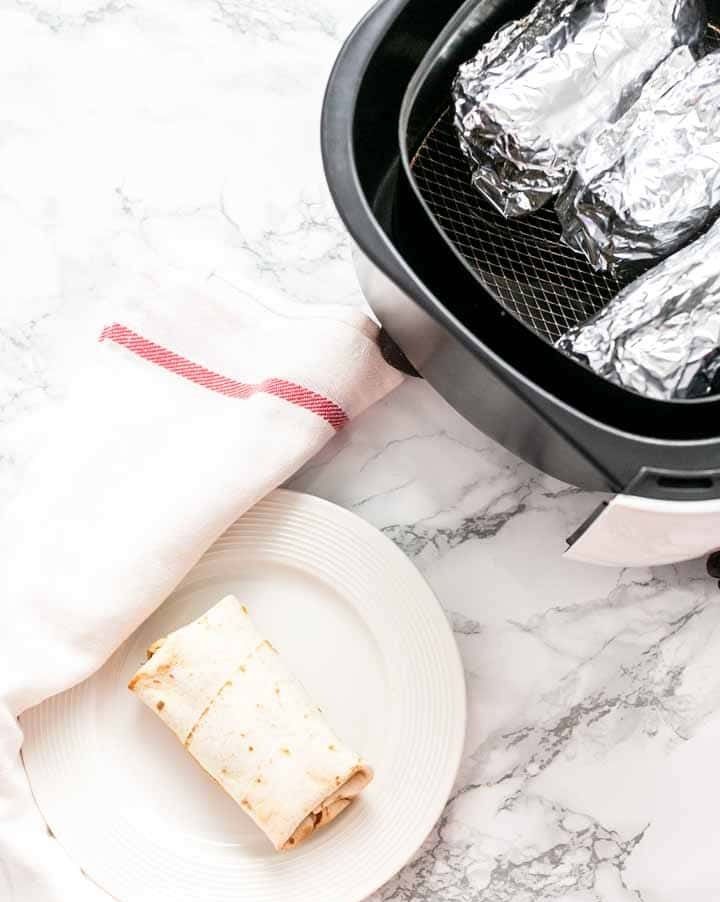 Air Fryer Chicken Burritos