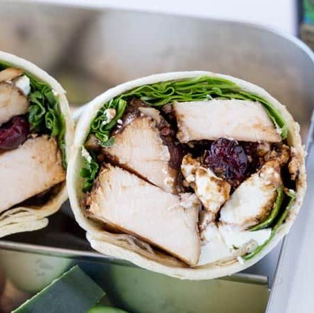 Balsamic Chicken Goat Cheese Wraps