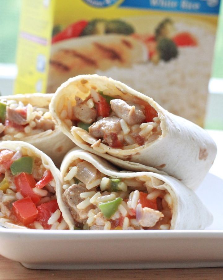 Cajun Fajita Chicken Rice Wraps