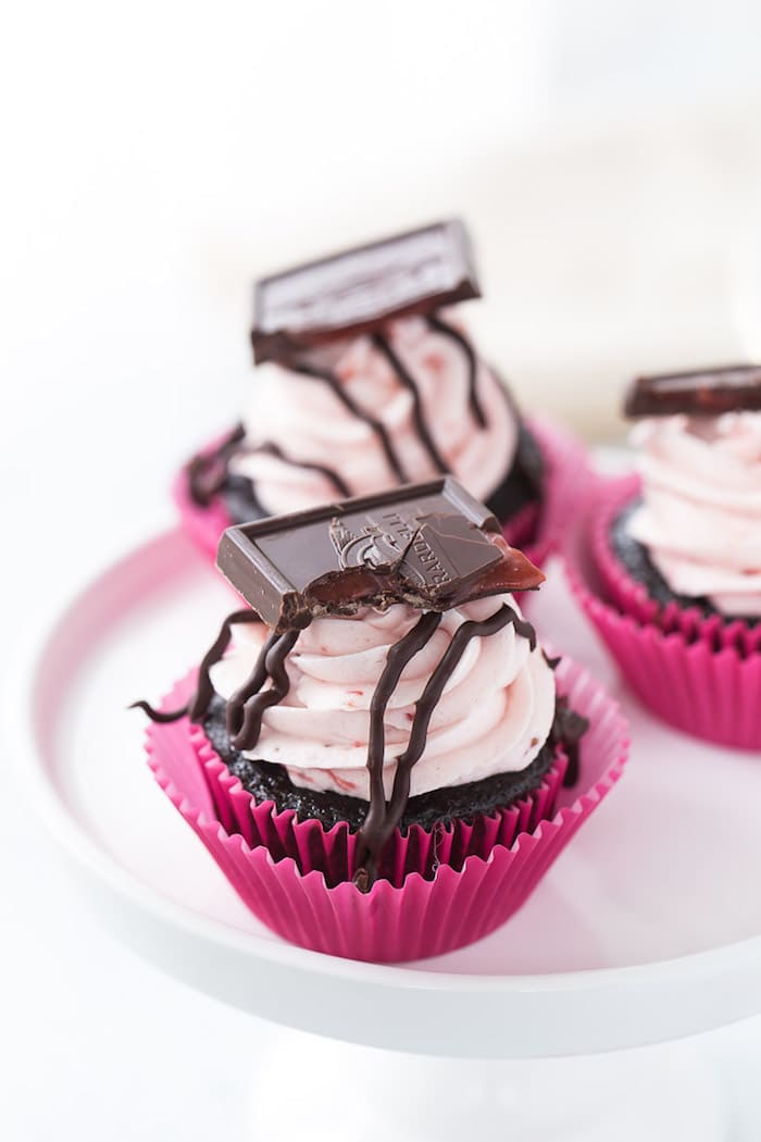 Chocolate Strawberry Cupcakes
