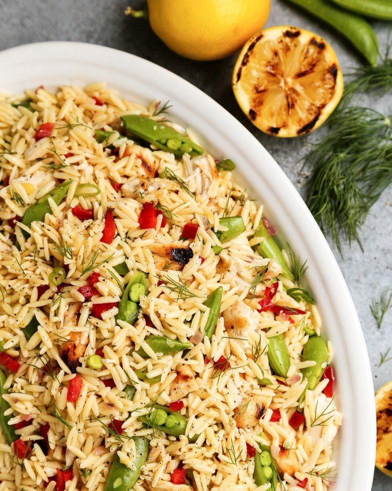 Grilled Chicken and Lemon Orzo Salad