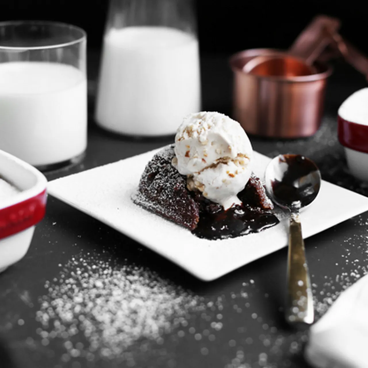 Nutella Sea Salt Molten Cakes