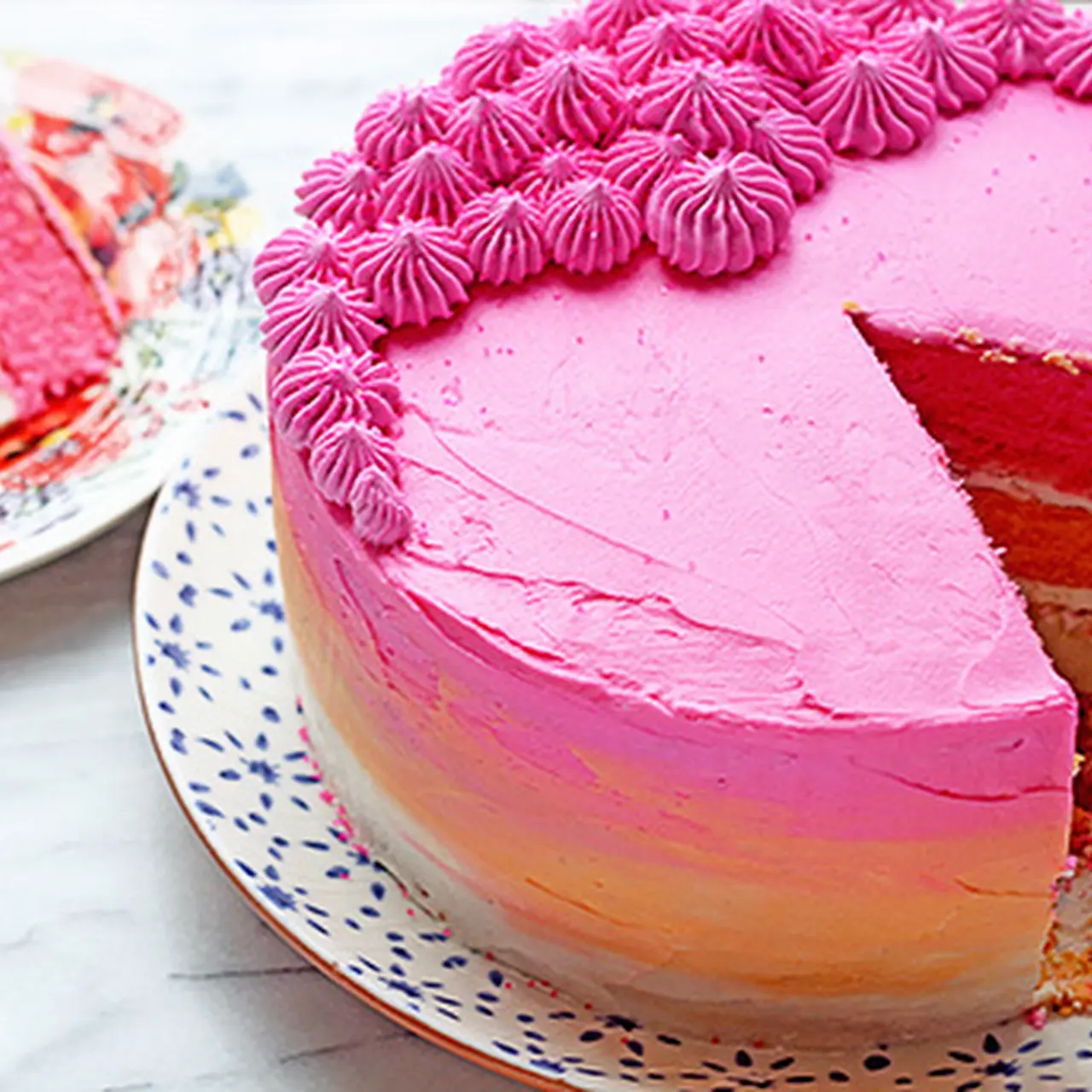 Vanilla Ombre Cake