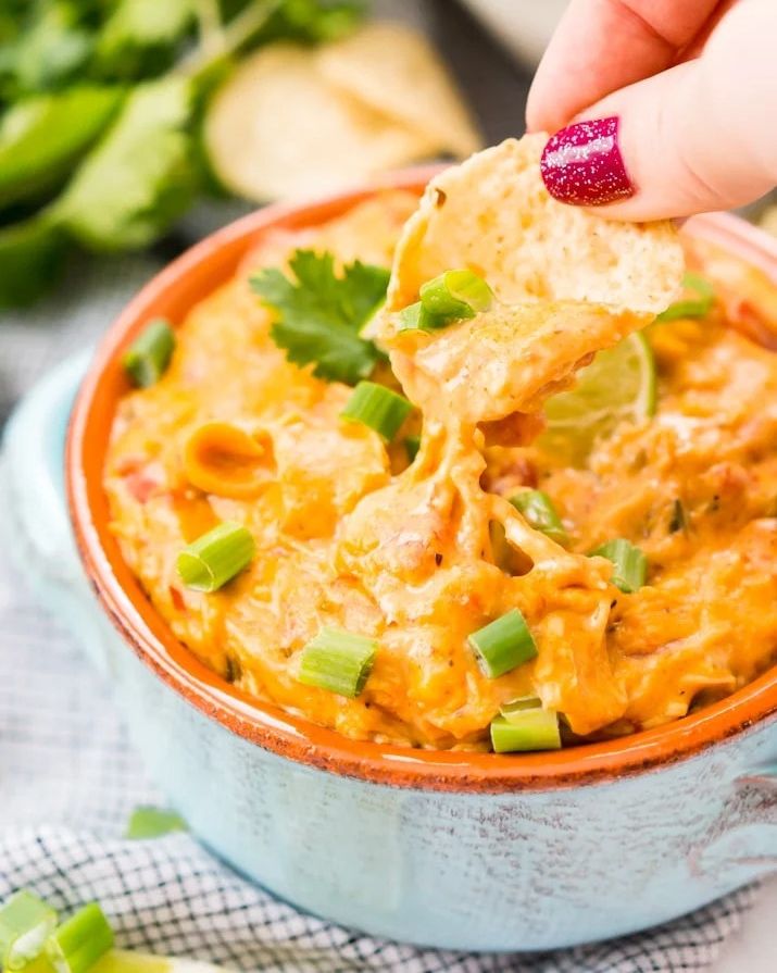 Slow Cooker Chicken Queso Dip