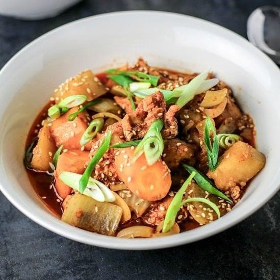 Slow Cooker Korean Spicy Braised Chicken