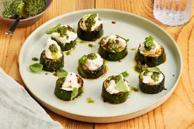 Zucchini Bites with Pesto