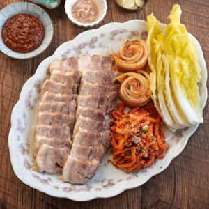 KOREAN BOILED PORK BELLY WRAPS