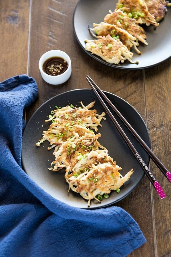 KOREAN ENOKI MUSHROOM PANCAKES