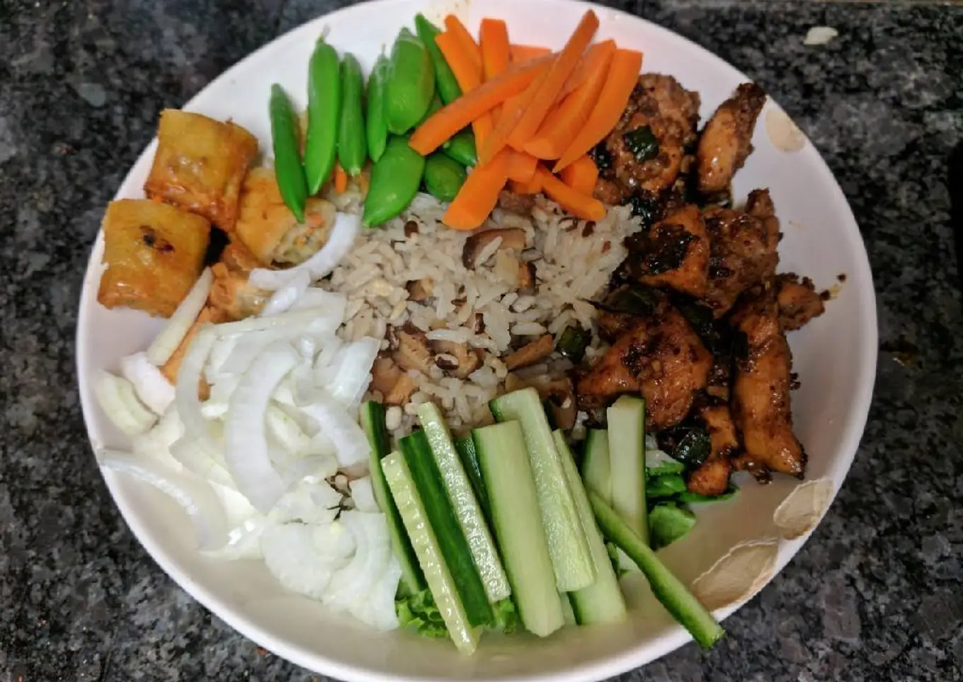 Korean Chicken Rice Salad