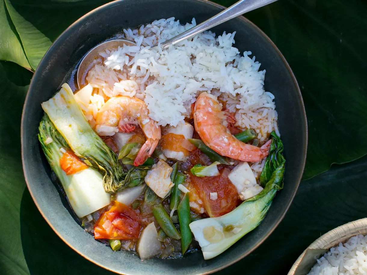 Shrimp and Fish Sinigang 