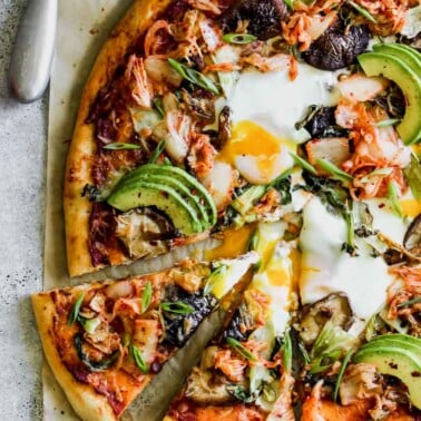 The Ultimate Kimchi Breakfast Pizza