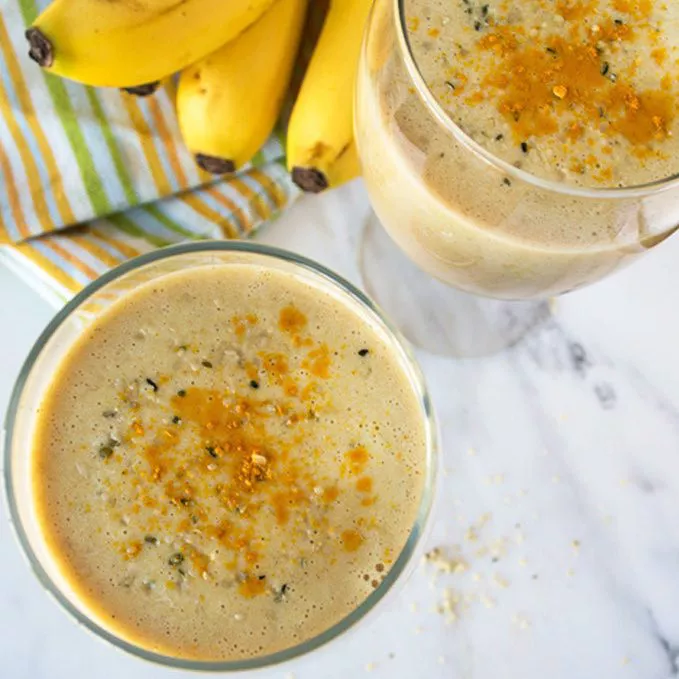 Turmeric Banana Smoothie with Ginger
