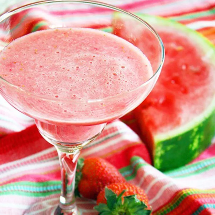 Watermelon, Strawberry and Banana Smoothie