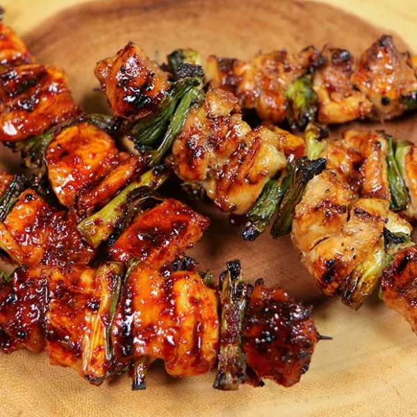 korean chicken on a stick