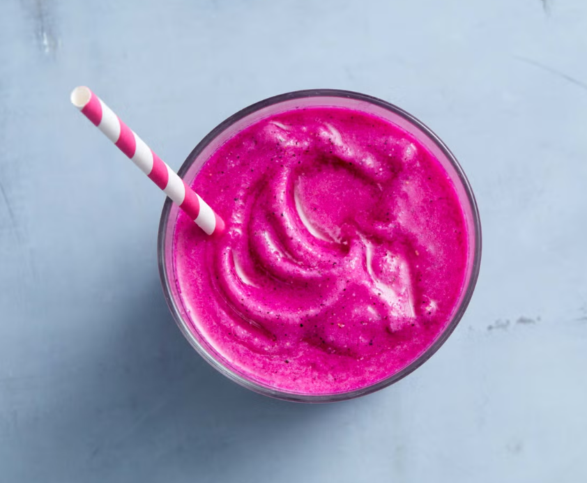 Dragon Fruit, Hibiscus, Banana, and Coconut Smoothie