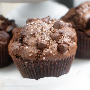Air Fryer Double Chocolate Muffins