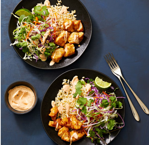 Air Fryer Fish Taco Bowls