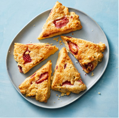 Air Fryer Strawberry-Thyme Mini Scones