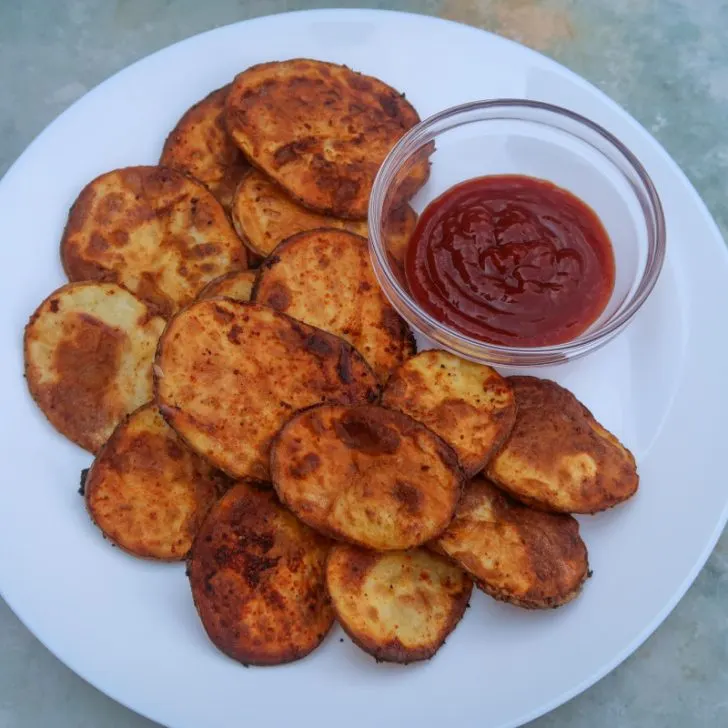 Air fryer potato slices
