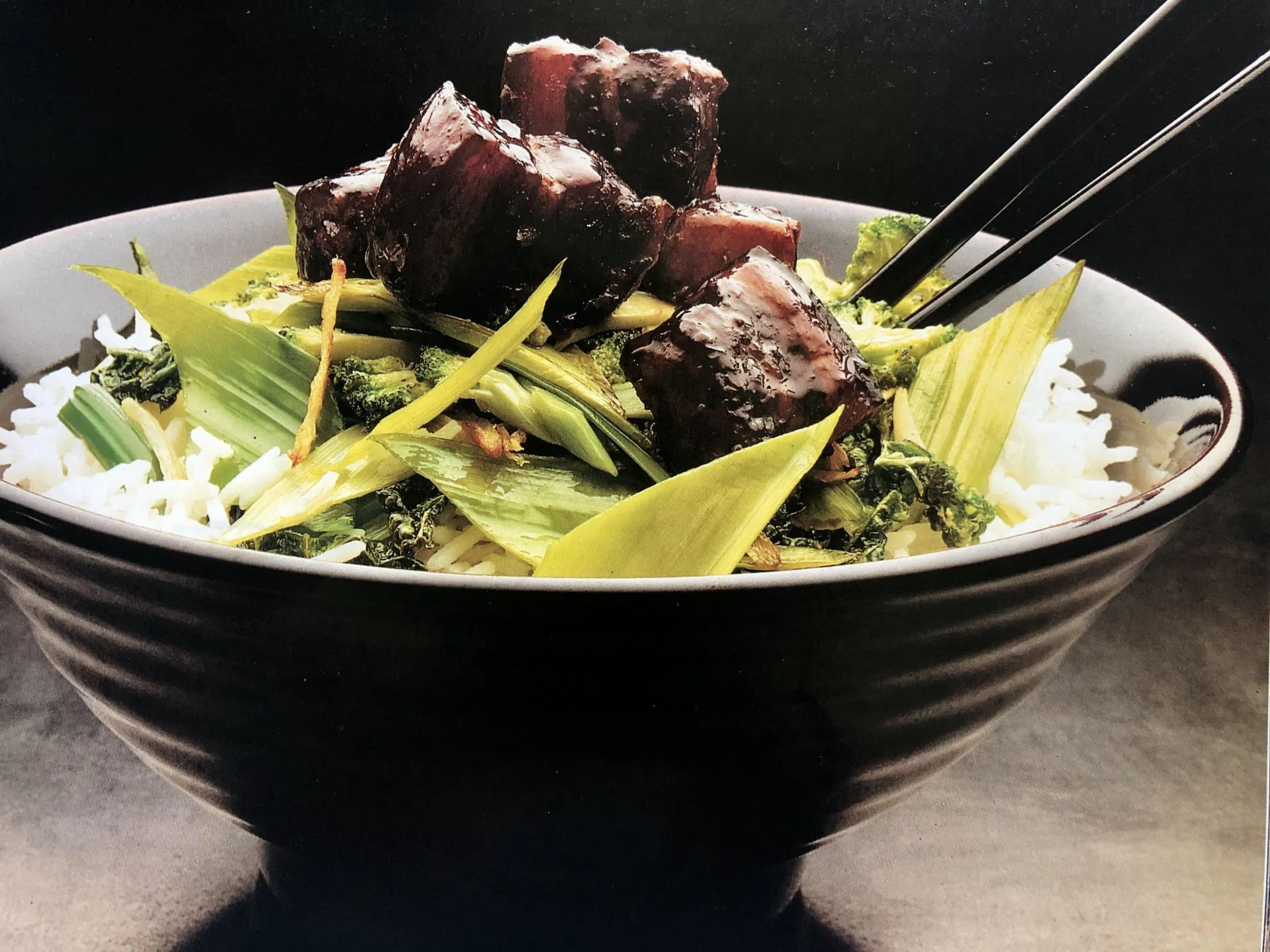 Hung Shao Pork with Stir-fry Greens