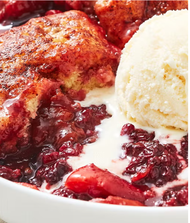 Instant Pot Blackberry-Peach Cobbler