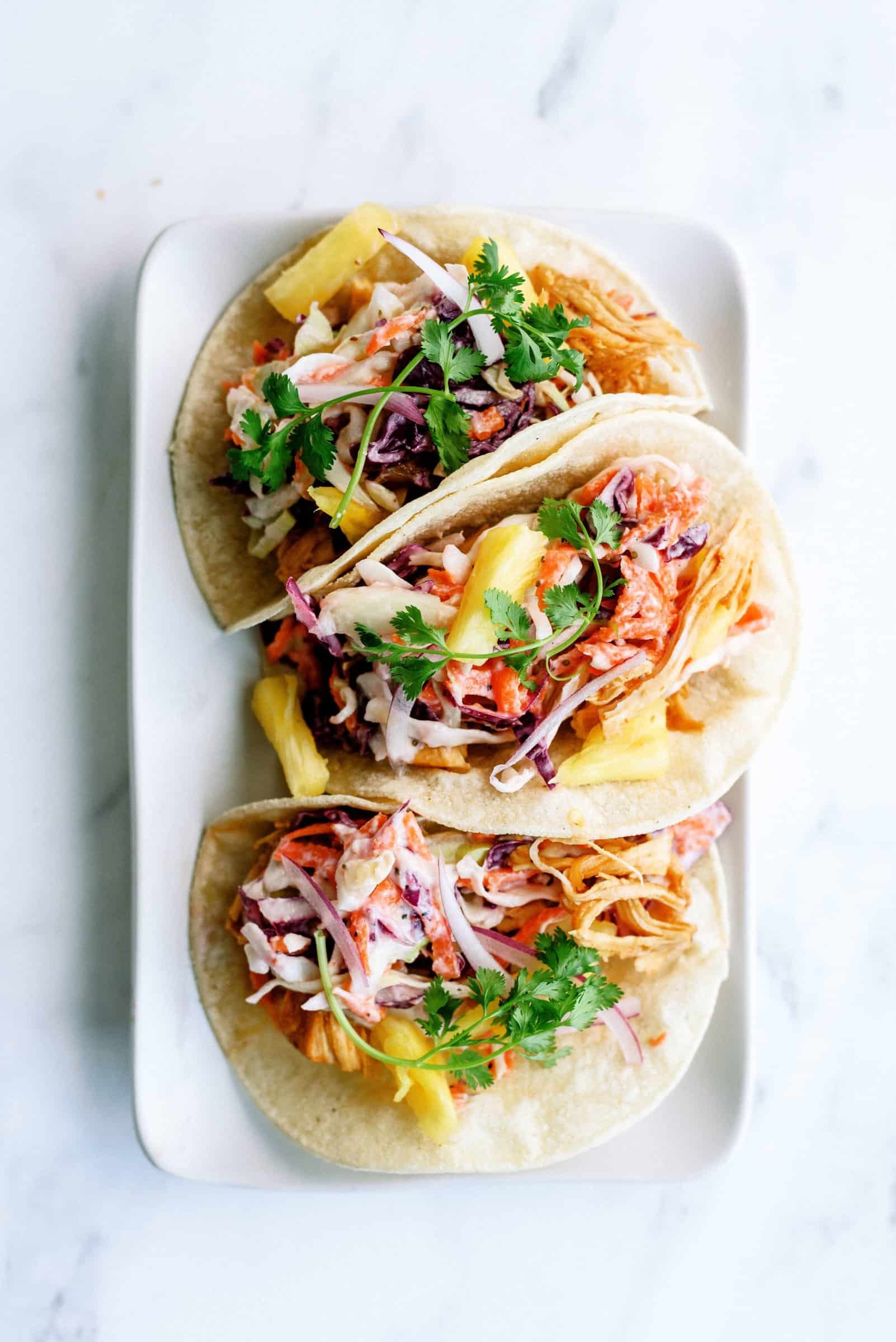 Instant Pot Hawaiian BBQ Chicken Tacos