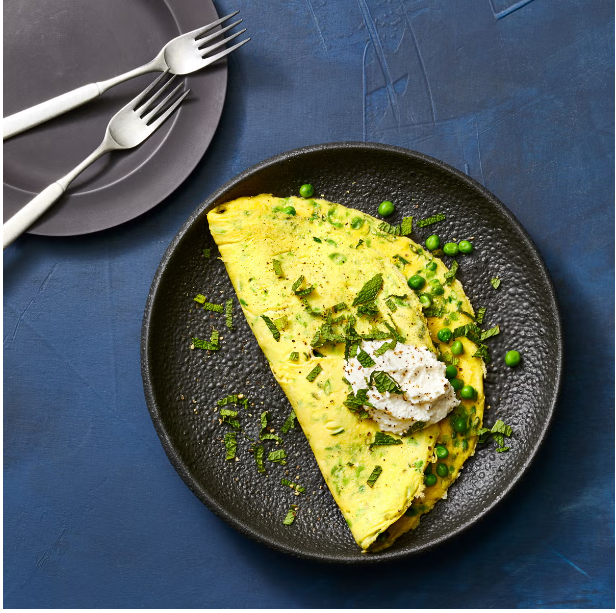 Pea and Ricotta Omelets