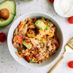 Slow Cooker Mexican Hamburger Hashbrown Casserole Recipe