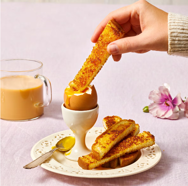 Soft-Boiled Eggs With Deviled Soldiers