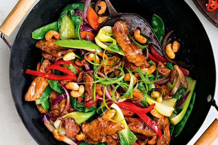 Sticky Chinese pork stir-fry