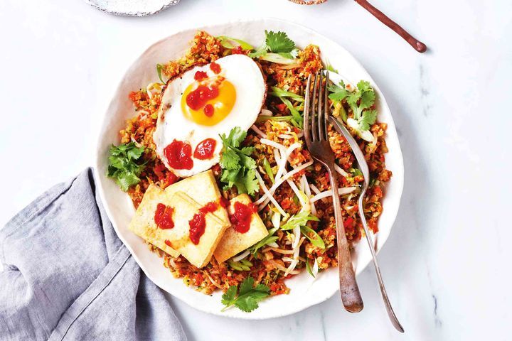 Vegetable and tofu nasi goreng