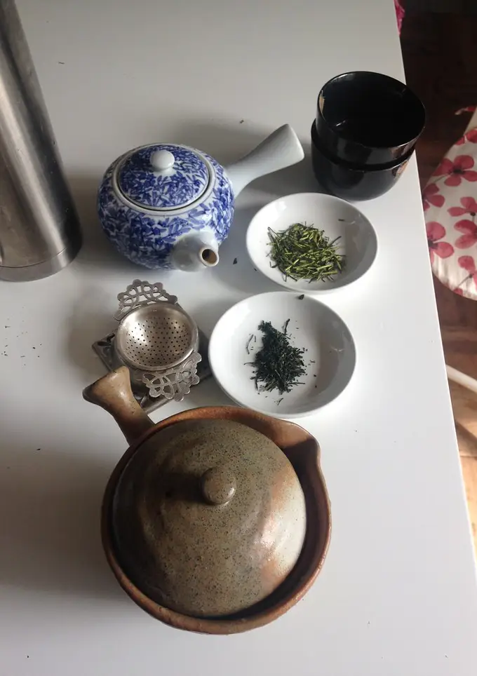 Japanese green tea leaf