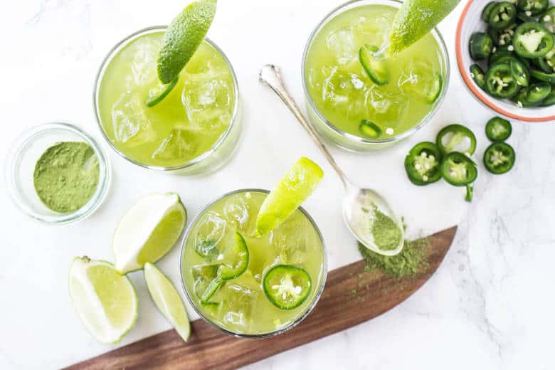 Spicy Matcha Margaritas