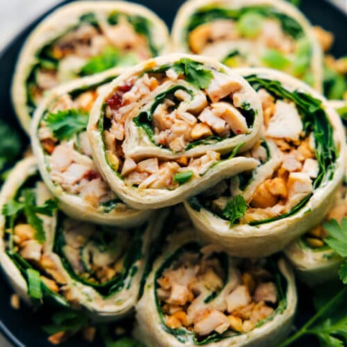 Thai Pinwheels with Peanut Sauce
