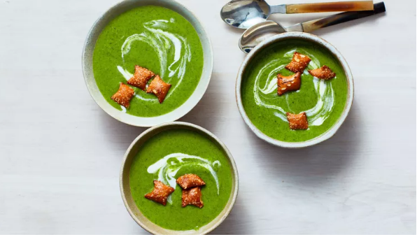 Creamy Broccoli-and-Spinach Soup