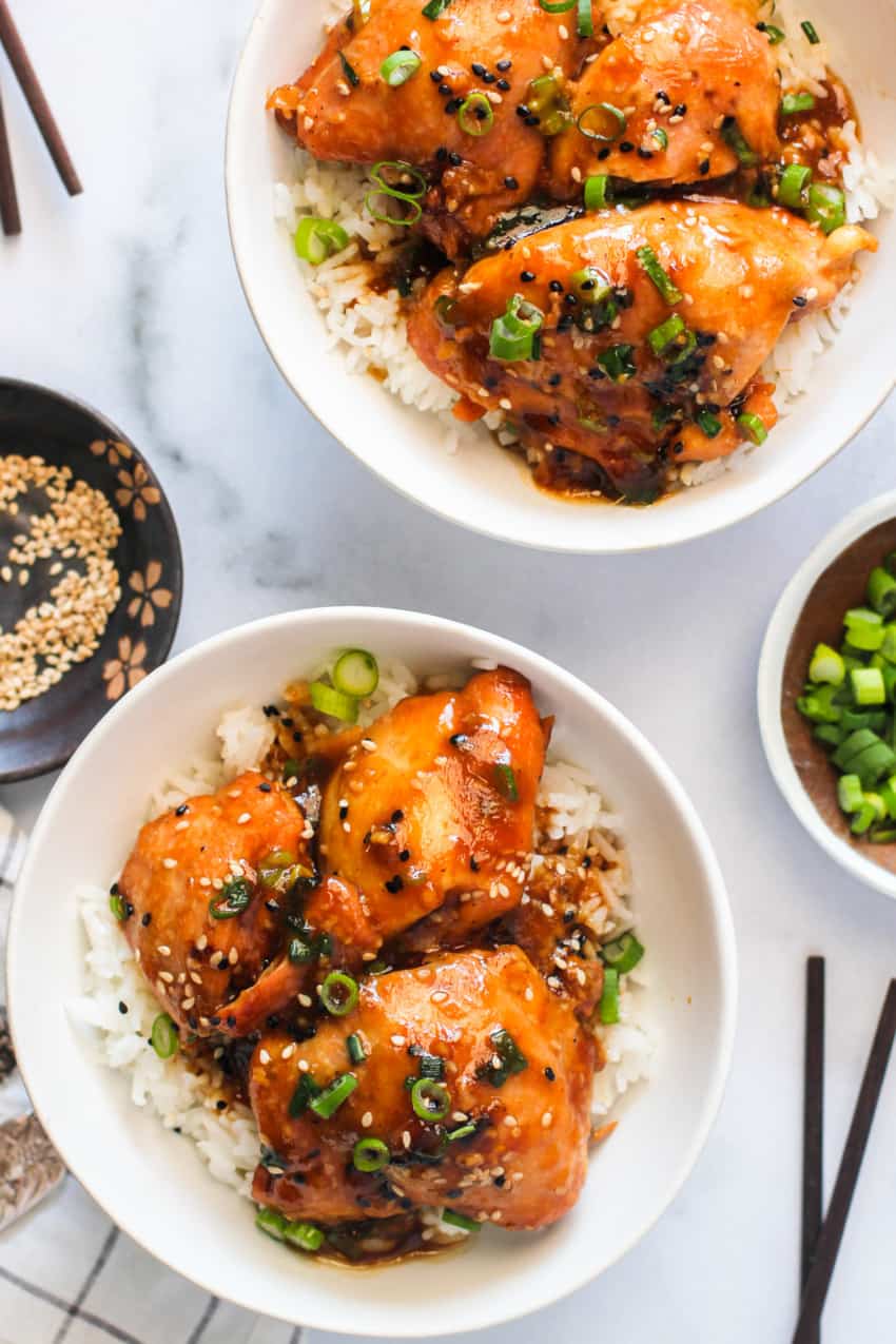 Instant Pot Chicken Teriyaki with Pot in Pot Rice