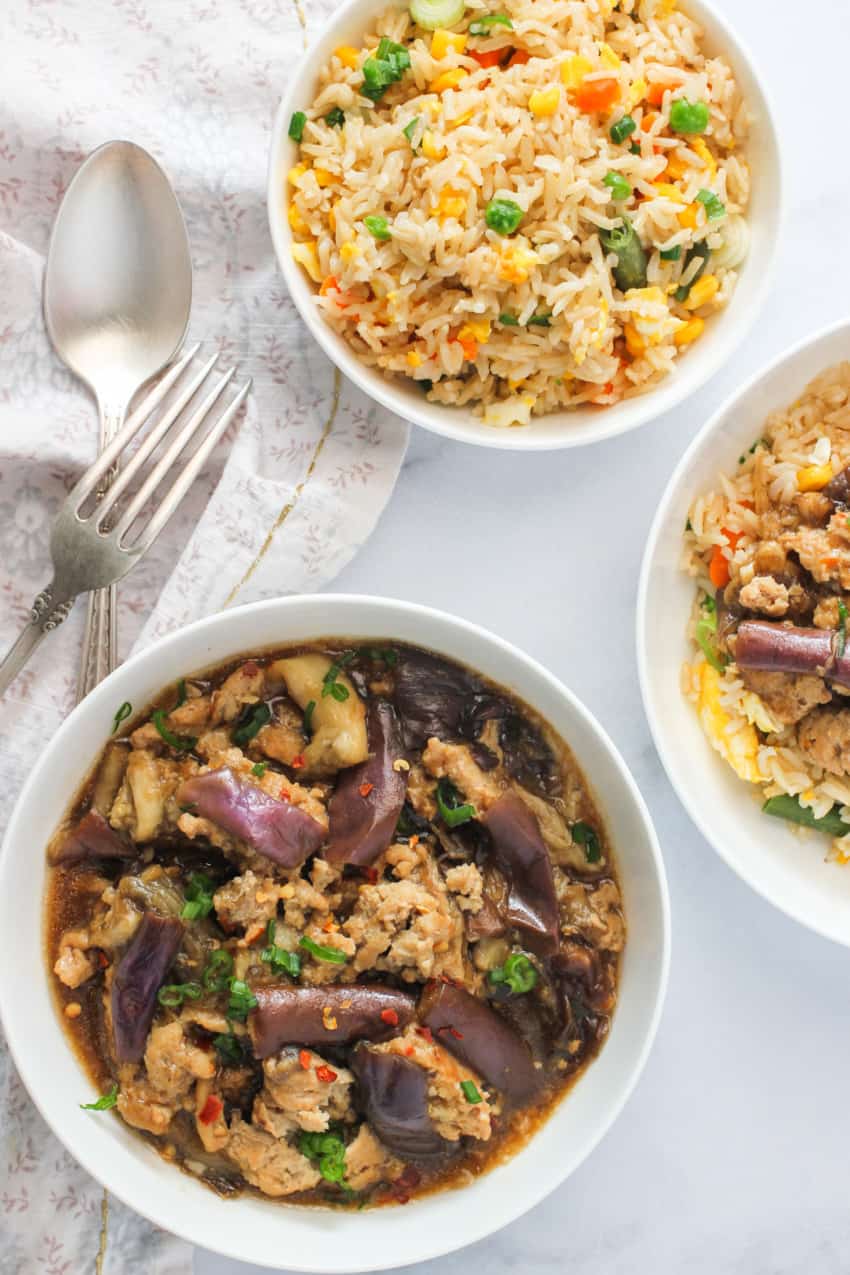 Instant Pot Chicken and Eggplant in Garlic Sauce