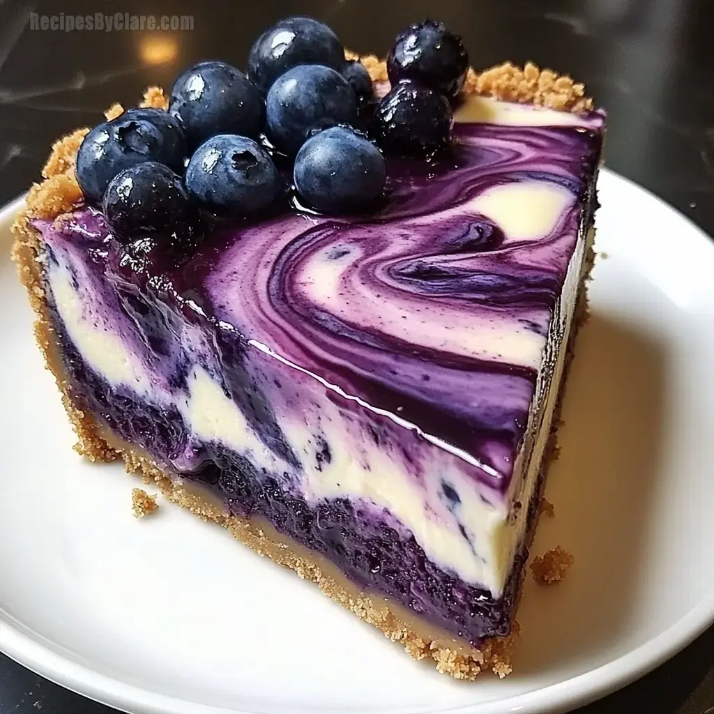 Irresistibly Creamy Blueberry Swirl Cheesecake Ice Cream