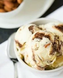 Toasted Almond Fudge Ripple Ice Cream