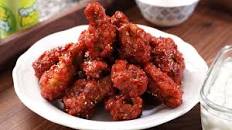 Sweet sour spicy Korean fried chicken